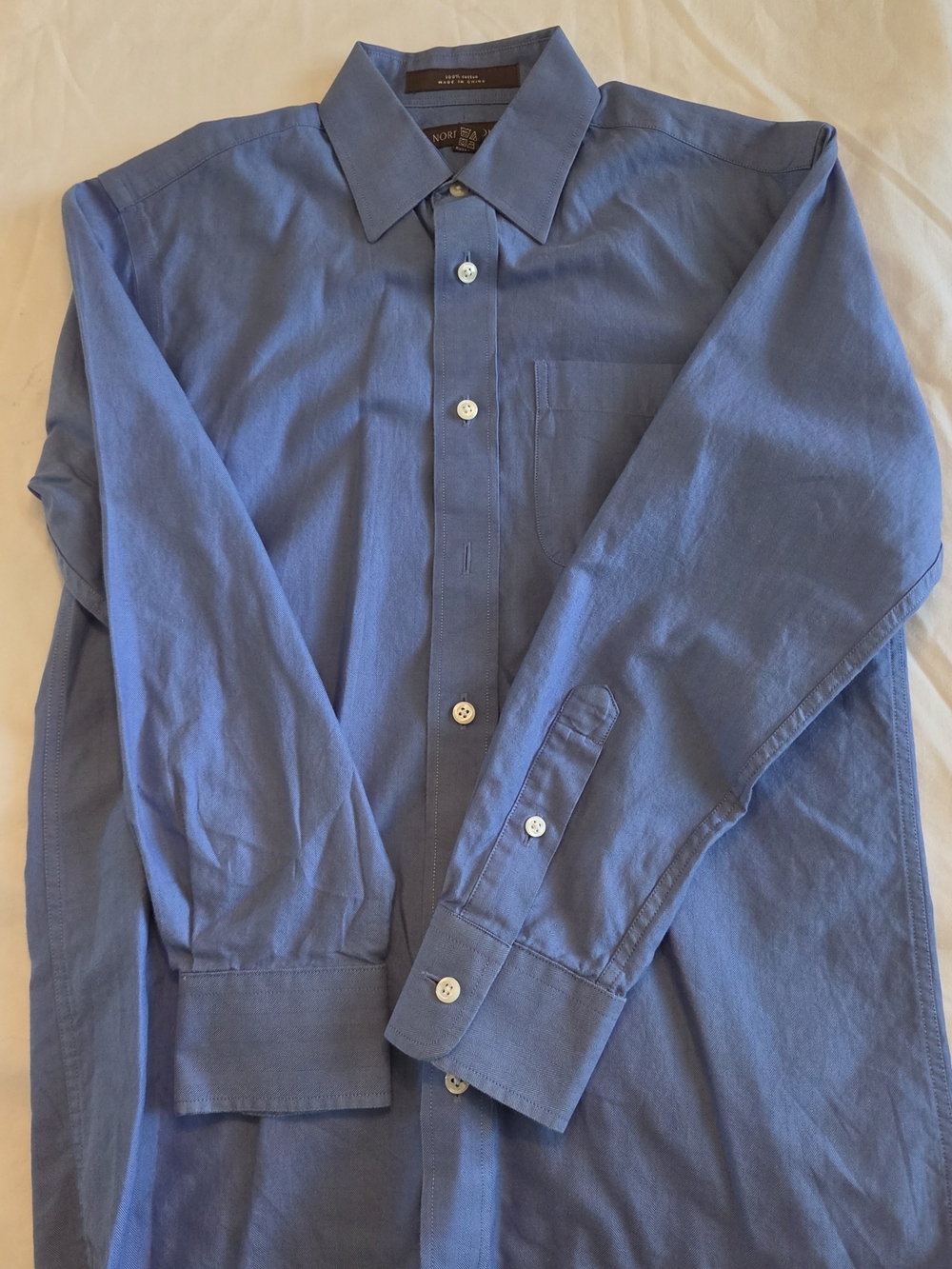 Nordstrom Boys Blue Cotton Dress Shirt sz 10